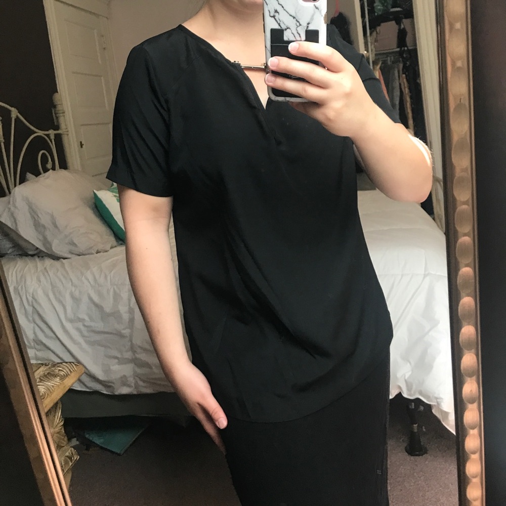 Black, MK blouse.